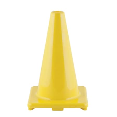 Champion Sports 12 in. Hi Visibility Flexible Vinyl Cone - Bright Yellow CHSC12YL